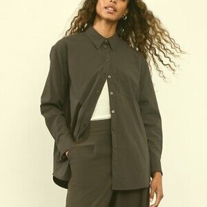 Athleta Midday Relaxed/Oversized Shirt -TRUFFLE-SMALL-NWT